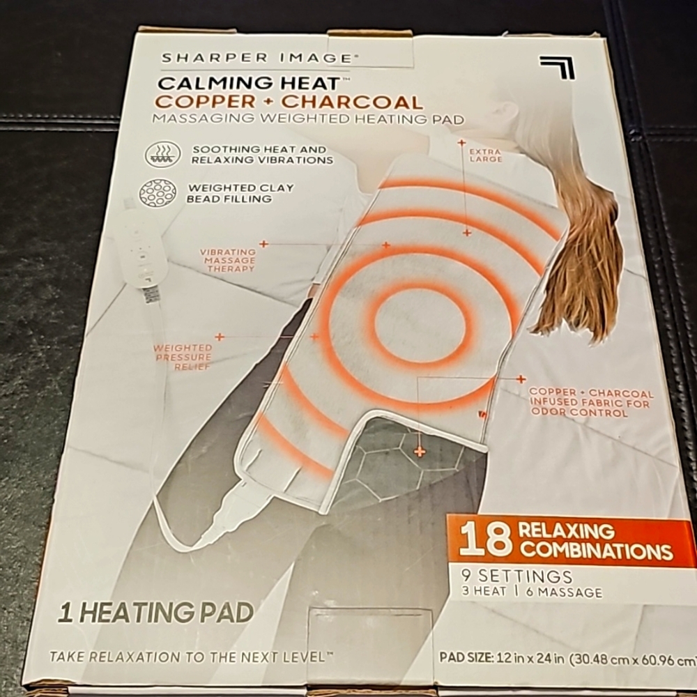 Sharper Image calming massaging weighted heating pad